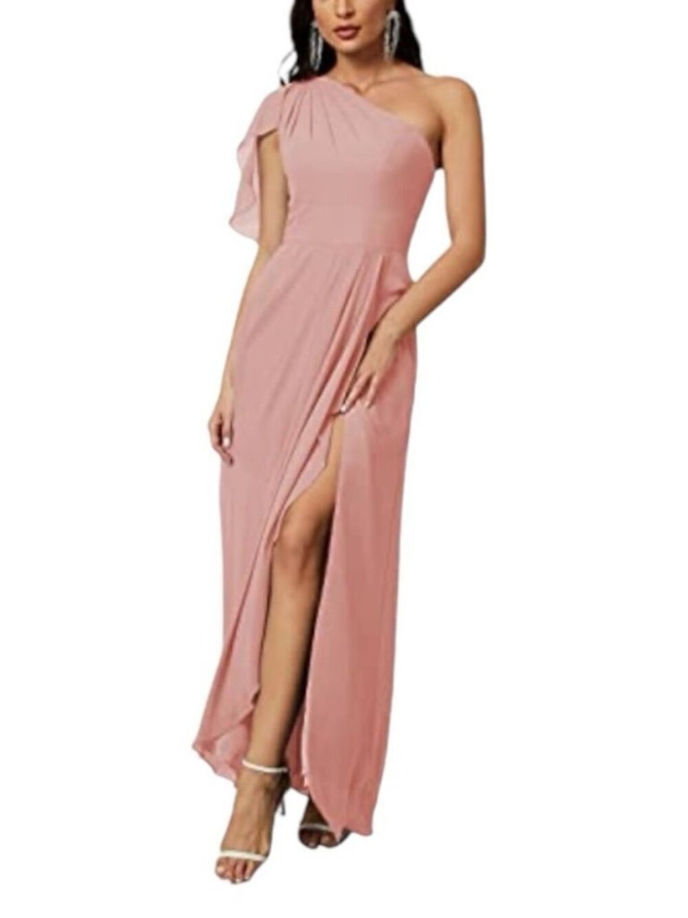 Numbersea A-line Formal Evening Gown One Shoulder Dress